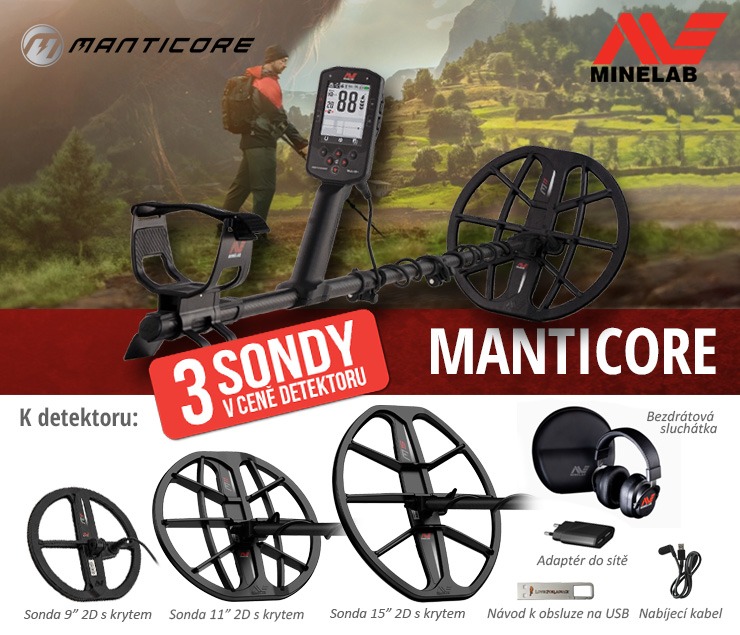 Detektor kovov Minelab Manticore  darček : Minelab Pro Find 40