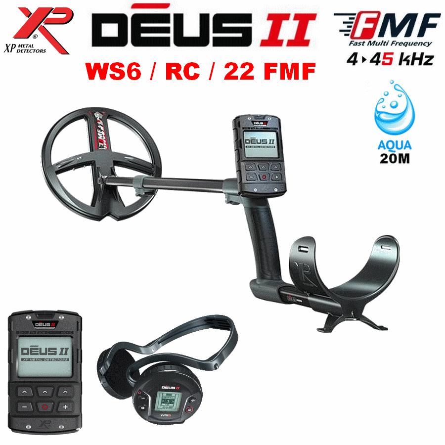 Detektor kovov XP DEUS II 22 FMF RC WS6