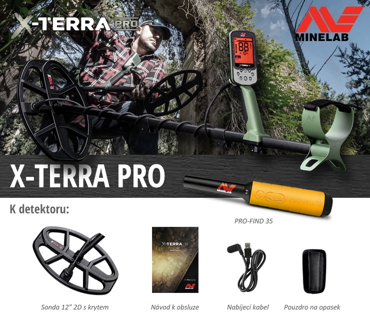 Detektor kovov Minelab X-Terra Pro pinpointer SET