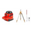 Rotačný laser Sola EVO 360 Professional - červený lúč + statív s kľukou a flexi lata