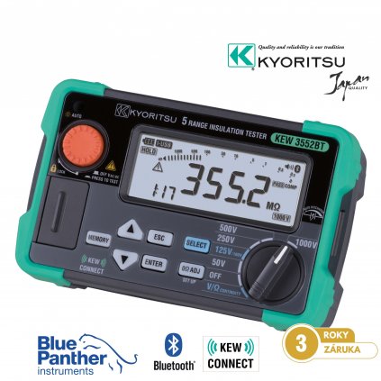 Kyoritsu KEW3552BT tester izolace s komunikací BlueTooth