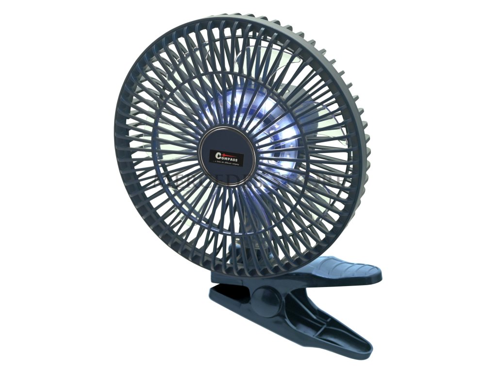 Ventilátor SILENT 210mm AKU nabíjecí 2000mAh s osvětlením klips