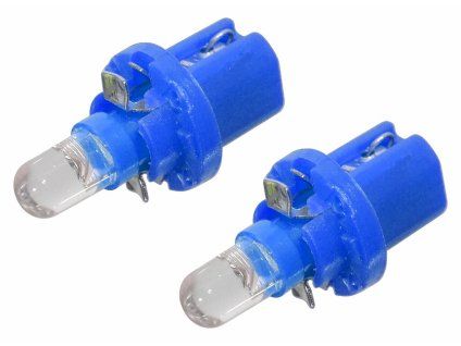 Žárovka 1LED 12V  B8,5d  modrá 2ks