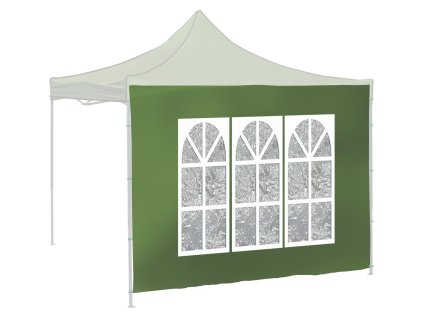 Bočnice pro párty stan WINDOW 2x3m 420D zelená WATERPROOF