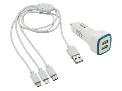 Nabíječka telefonu USB 3in1 (micro USB, iPhone, USB C)