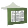 Bočnice pro párty stan WINDOW 2x3m 420D zelená WATERPROOF