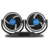 Ventilátor MITCHELL DUO 2x130mm 12V na palubní desku s teploměrem