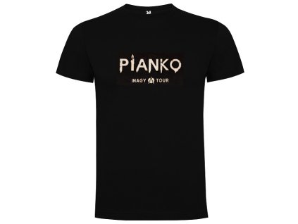 Tričko PÁNSKÉ - Peter Nagy (vzor - Pianko) - ČERNÁ barva