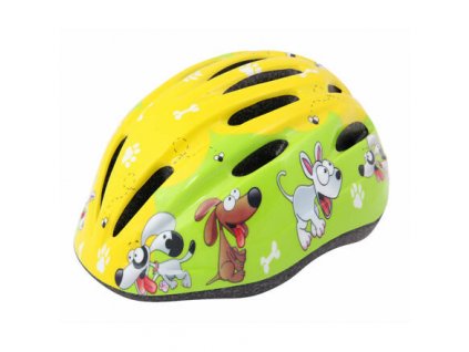 Rebel dětská cyklistická helma žlutá-zelená velikost oblečení S-M