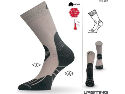 Lasting funkční ponožky TCL béžové (Velikost (38-41) M)