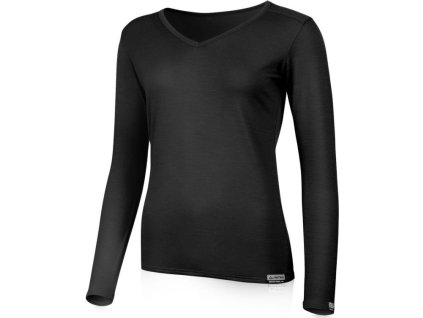 Lasting dámské merino triko EVA černé (Velikost XL)