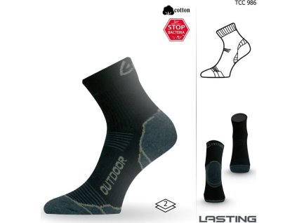 Lasting funkční ponožky TCC černé (Velikost (34-37) S)