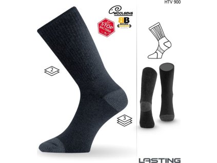 Lasting merino ponožky HTV černé