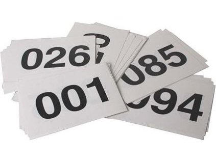 Racing startovací čísla 1-100