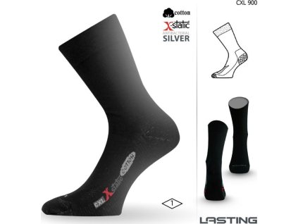 Lasting funkční ponožky CXL černé (Velikost (38-41) M)