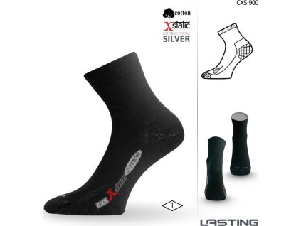 Lasting funkční ponožky CXS černé (Velikost (38-41) M)