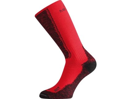 Lasting merino ponožky WSM červené (Velikost (34-37) S)