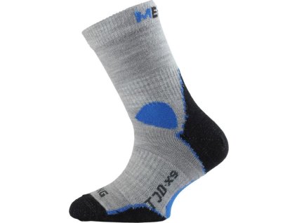 Lasting dětské merino ponožky TJD šedé (Velikost (34-37) S)