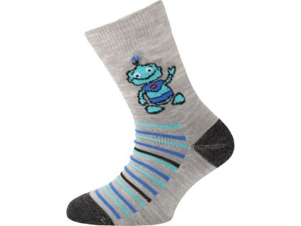 Lasting dětské merino ponožky TJB šedé (Velikost (29-33) XS)