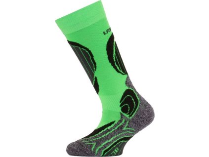 Lasting dětské merino lyžařské ponožky SJB zelené (Velikost (29-33) XS)