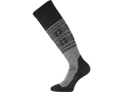 Lasting merino lyžařské podkolenky SWB šedé (Velikost (38-41) M)