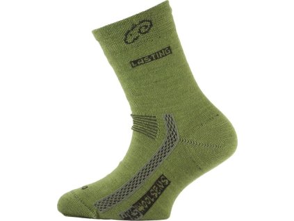Lasting dětské merino ponožky TJS zelené (Velikost (34-37) S)