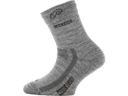 Lasting dětské merino ponožky TJS šedé (Velikost (34-37) S)