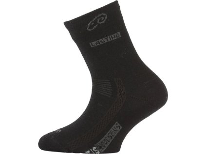 Lasting dětské merino ponožky TJS černé (Velikost (34-37) S)