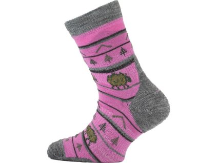 Lasting dětské merino ponožky TJL růžové (Velikost (34-37) S)