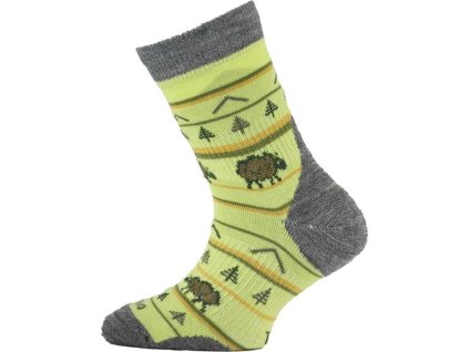 Lasting dětské merino ponožky TJL žlutá