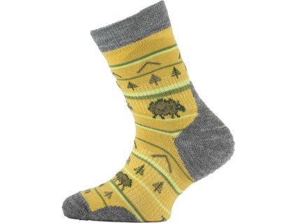 Lasting dětské merino ponožky TJL hořčicové (Velikost (34-37) S)
