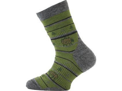 Lasting dětské merino ponožky TJL zelené (Velikost (34-37) S)