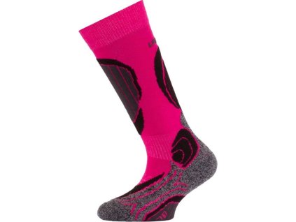 Lasting dětské merino lyžařské ponožky SJB růžové