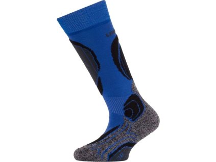 Lasting dětské merino lyžařské ponožky SJB modré (Velikost (34-37) S)