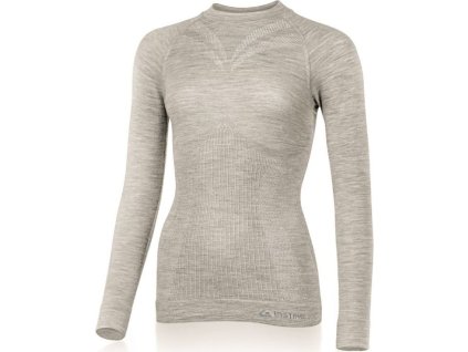 Lasting dámské merino triko MATALA béžové (Velikost L/XL)