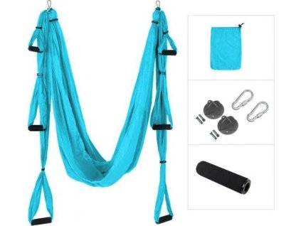 Aerial YOGA - Závěs na jógu SEDCO AERO YOGA s popruhy světle modrá EM8010-MO