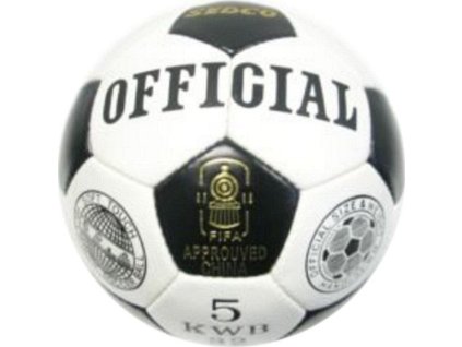Fotbalový míč OFFICIAL SEDCO KWB32 vel. 5 AKCE pro školy a oddíly bílá 3143