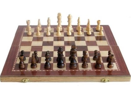 Šachy Sedco dřevěné 96 C02 černo/bílé 29x29 cm  0285