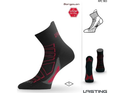 Lasting funkční běžecké ponožky RPC černé (Velikost (38-41) M)
