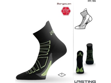 Lasting funkční běžecké ponožky RPC černé (Velikost (38-41) M)
