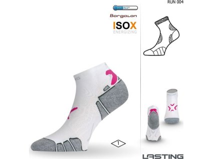 Lasting funkční běžecké ponožky RUN bílé (Velikost (38-41) M)
