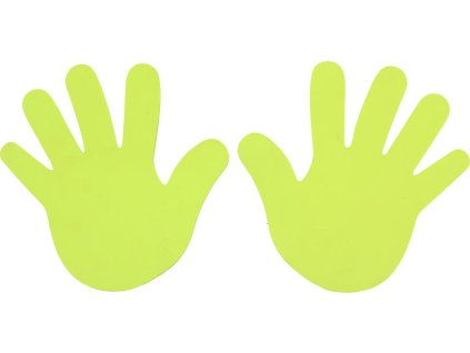 Hand značka na podlahu žlutá