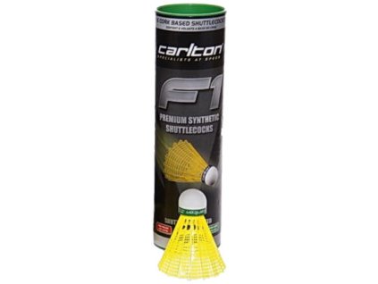 F1 Ti Yellow badmintonové míčky zelená balení tuba 6 ks