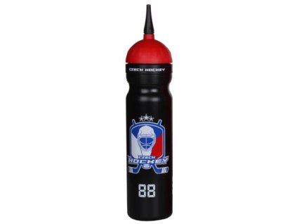 Czech Hockey sportovní láhev s hubicí černá objem 1000 ml