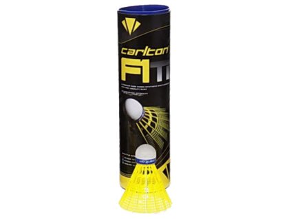 F1 Ti Yellow badmintonové míčky modrá balení tuba 6 ks