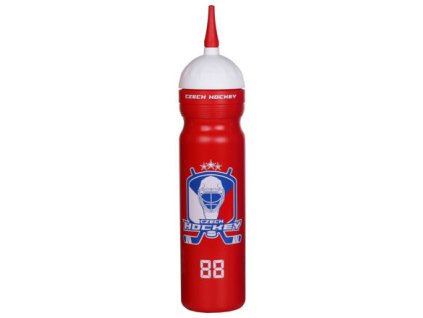Czech Hockey sportovní láhev s hubicí červená objem 1000 ml