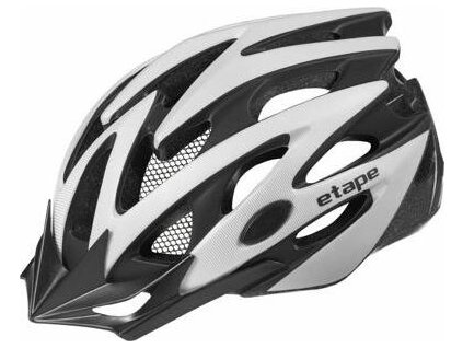 Biker cyklistická helma stříbrná