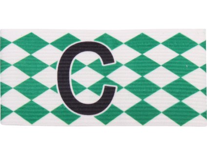 Diamond kapitánská páska zelená-bílá (Rozměr junior)