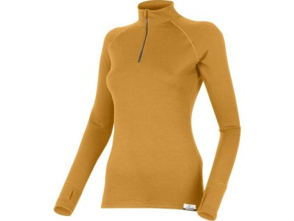 Lasting dámská merino mikina LAURA hořčicová (Velikost XL)