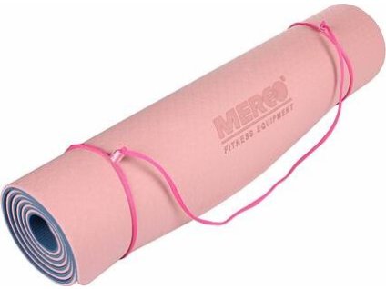 Yoga TPE 6 Double Mat podložka na cvičení růžová-modrá